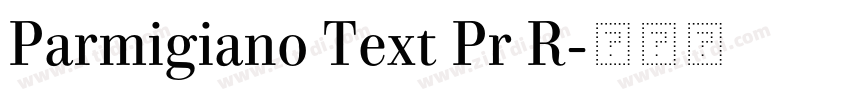 Parmigiano Text Pr R字体转换 Parmigiano Text Pr R字体转换